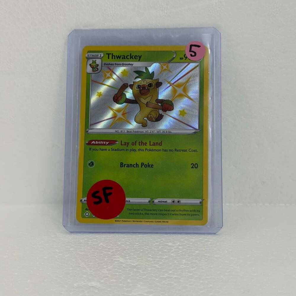 Thwackey Shiny Vault SV005/SV122 Shining Fates Pokemon Card